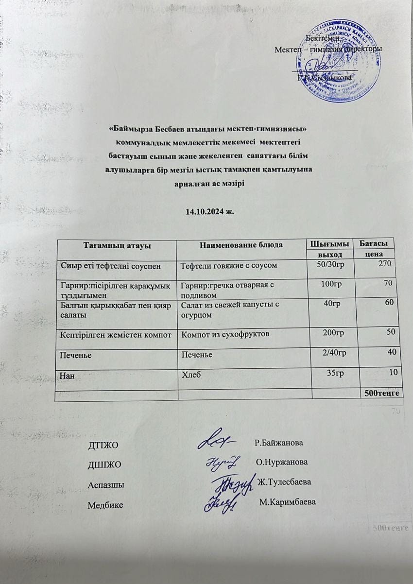 Ас мәзірі