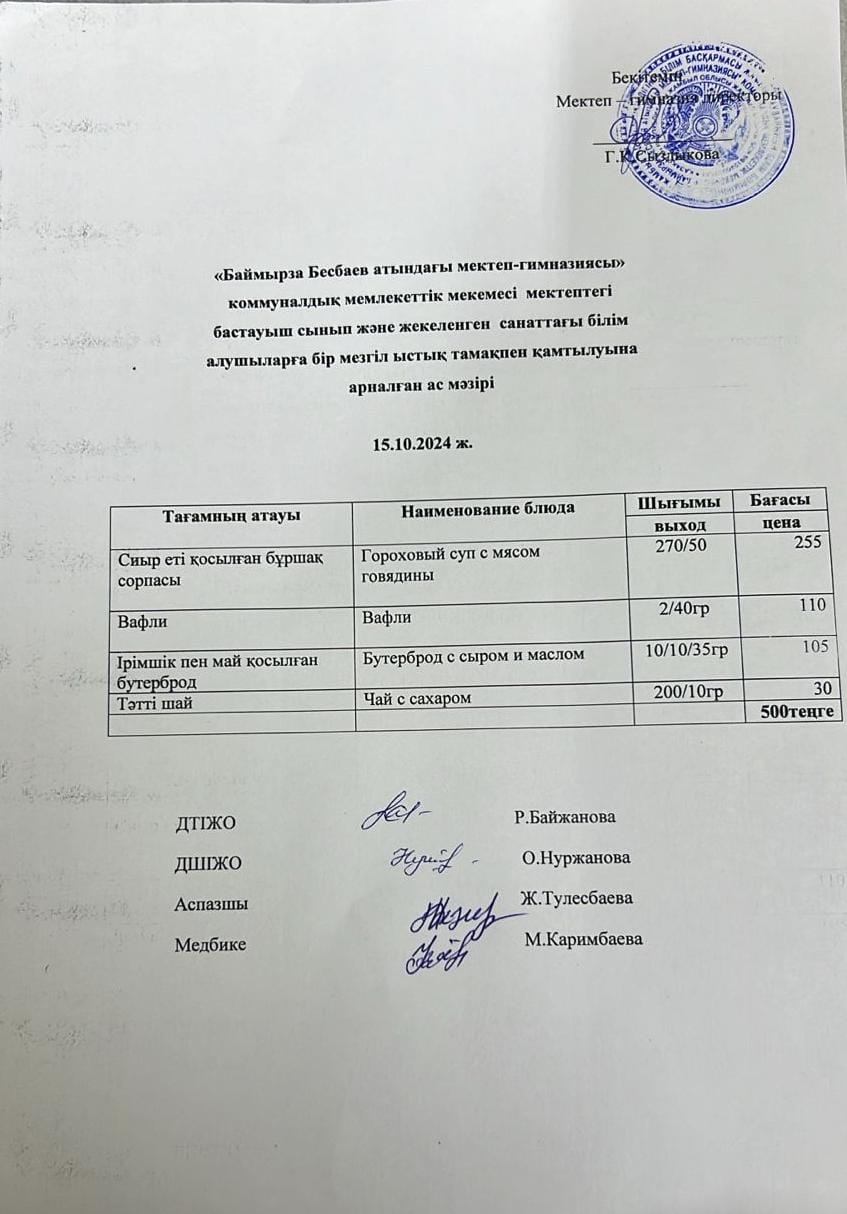 Ас мәзірі