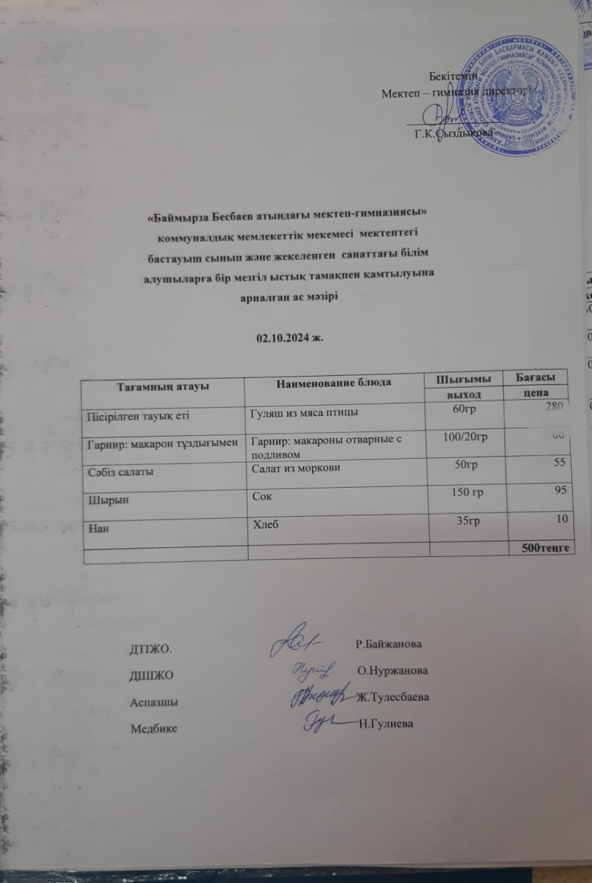 Ас мәзірі