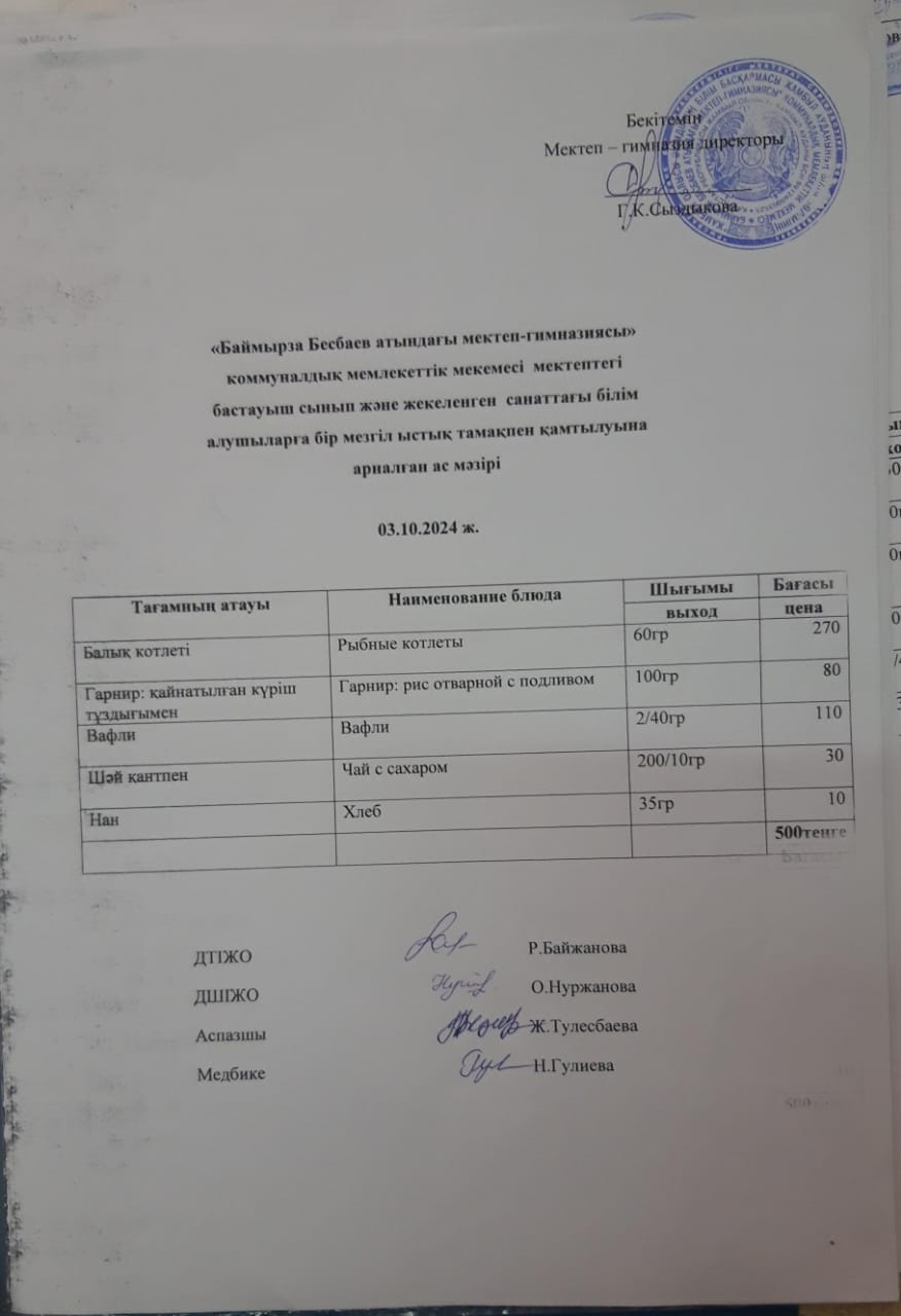 Ас мәзірі