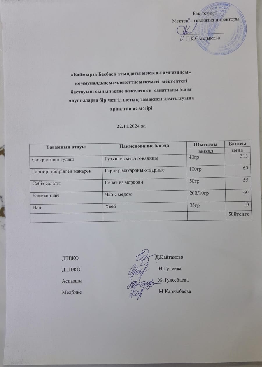 Ас мәзірі