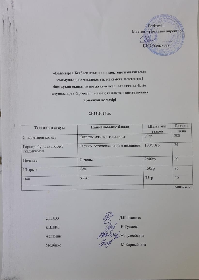 Ас мәзірі