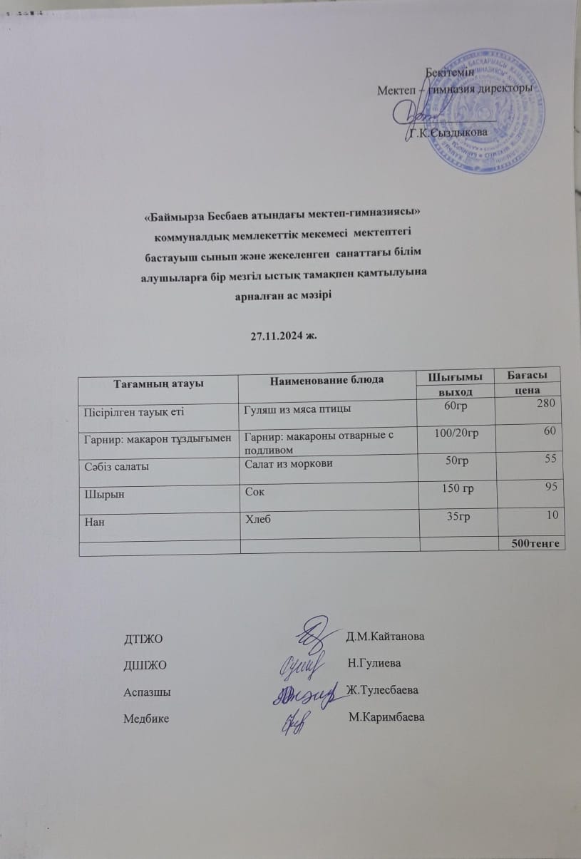 Ас мәзірі