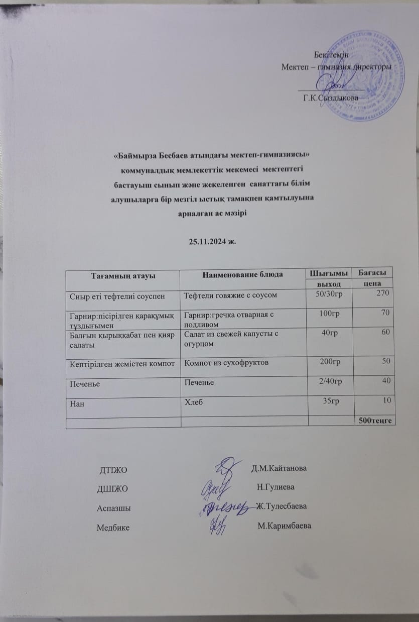 Ас мәзірі