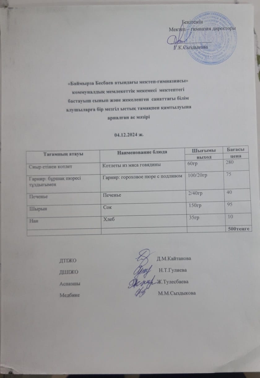Ас мәзірі