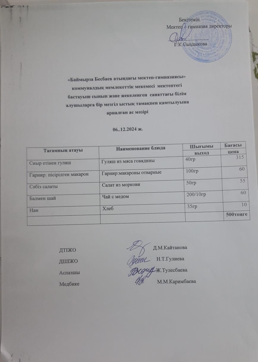 Ас мәзірі