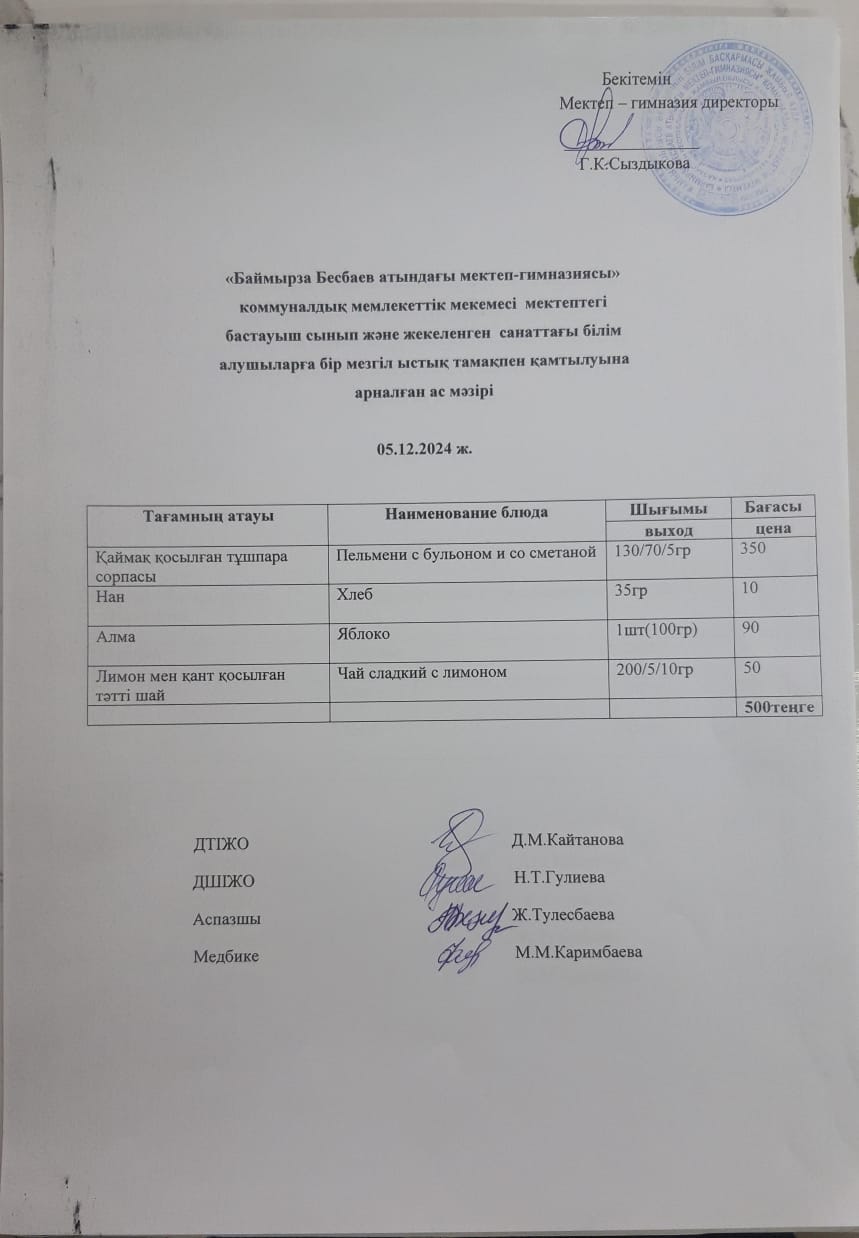 Ас мәзірі